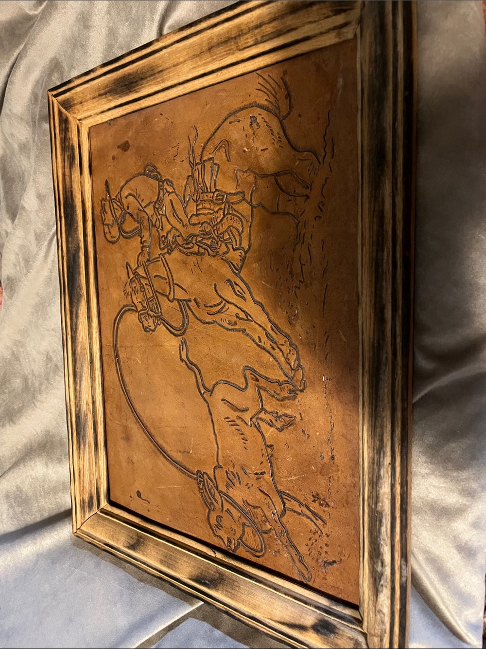 Rustic Brown Leather Western Rodeo Wall Art